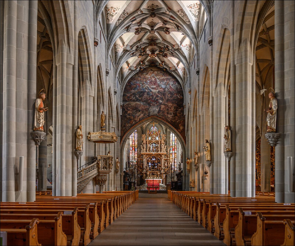 Überlingen am Bodensee Münster St Nikolaus Innenansicht