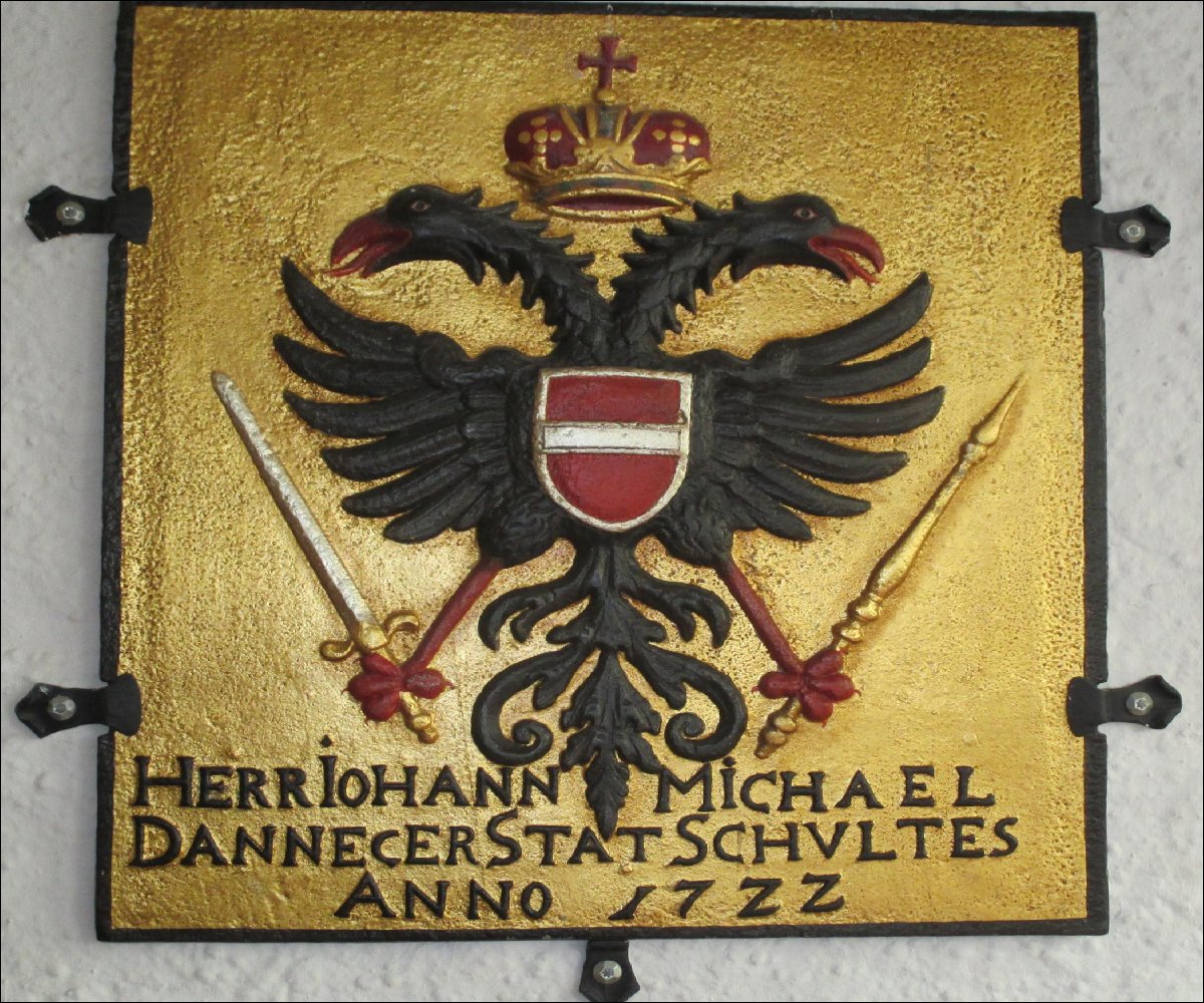 Wappenschild JM Dannecer im GH Traube