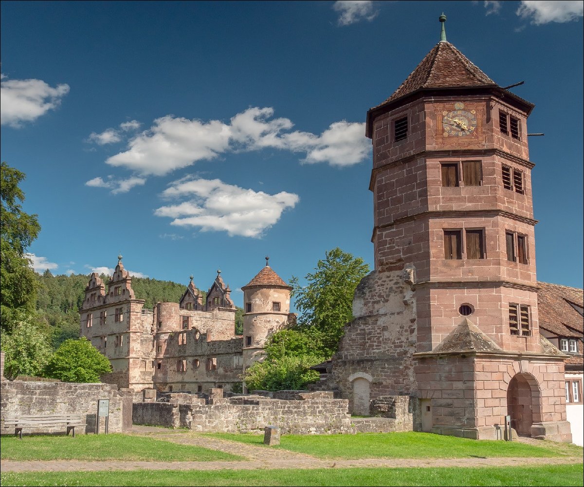 Kloster Hirsau mit Jagdschloss und Glockenturm