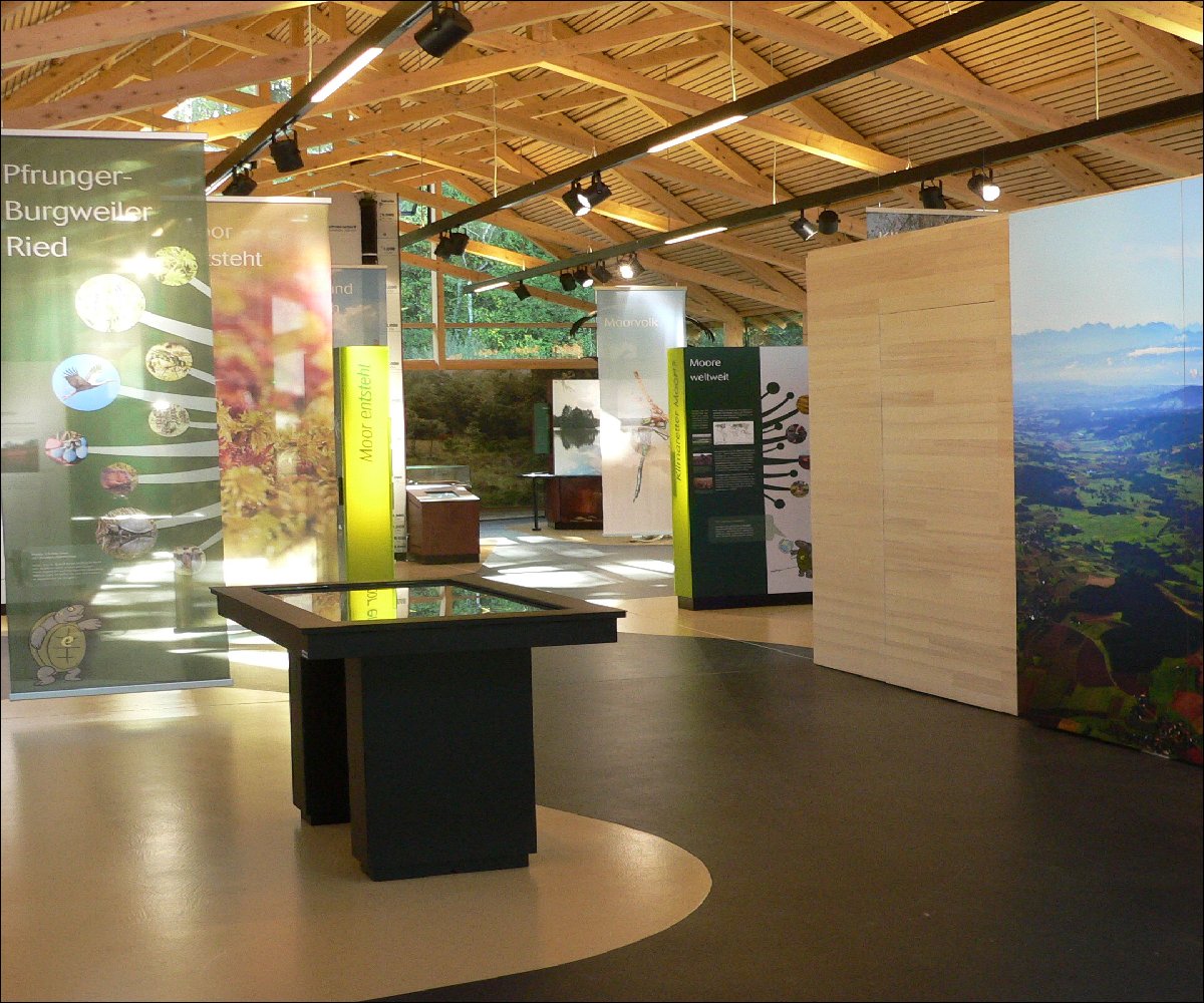 Ausstellungsraum im Naturschutzzentrum Wilhelmsdorf