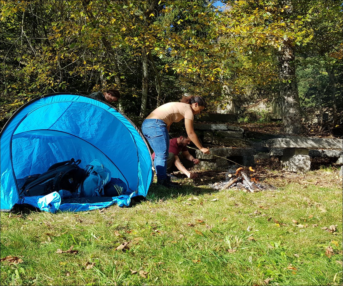 Trekking-Camp Steinbruch