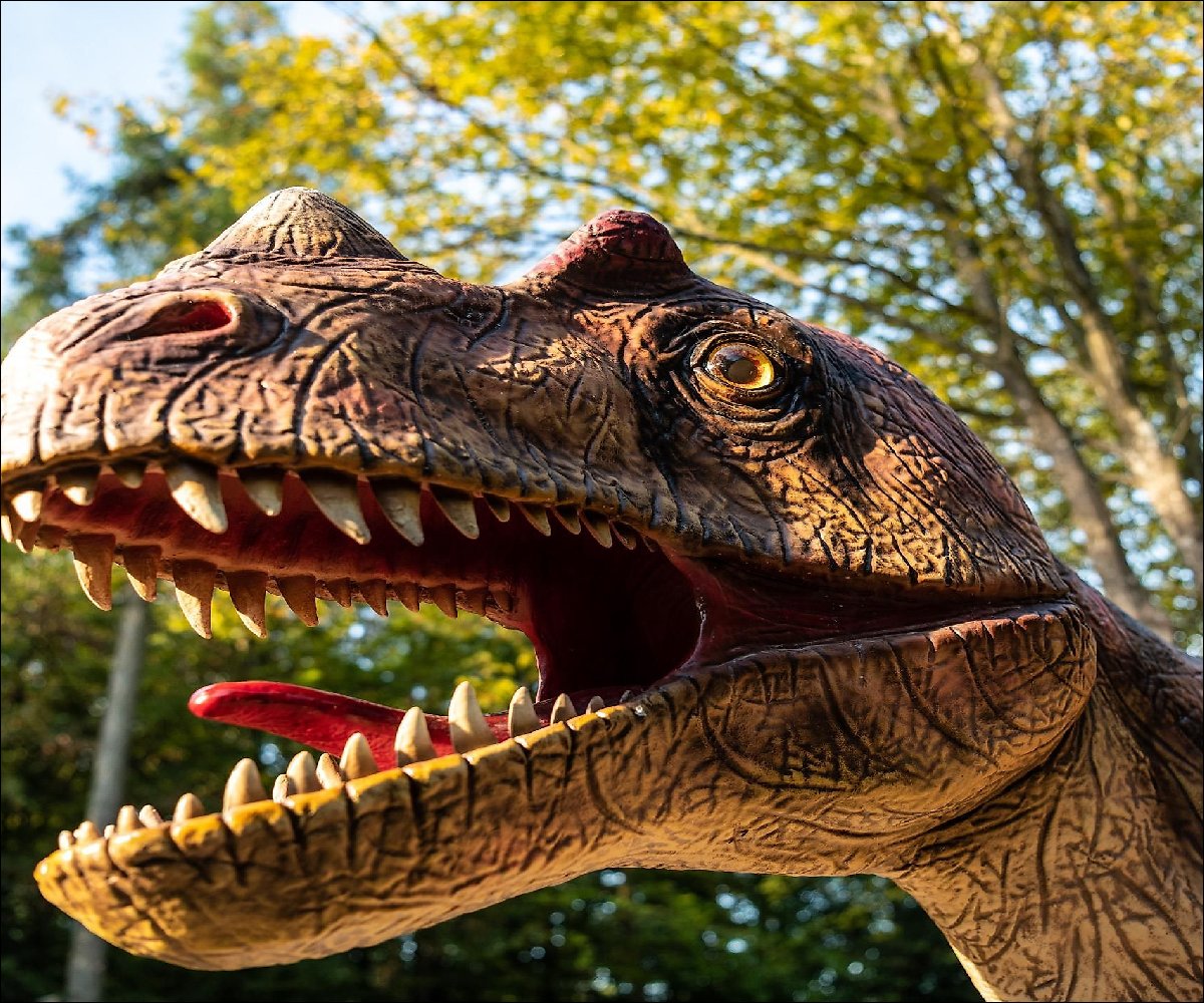 Beeindruckender Dinosaurier im Dinosaurierpark