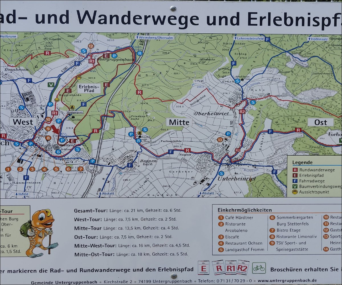 Untergruppenbach Wanderweg u Erlebnispfad