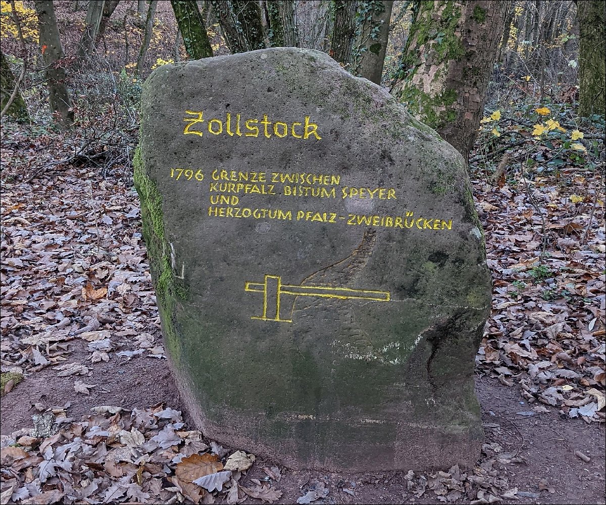 Gedenkstein am Zollstock