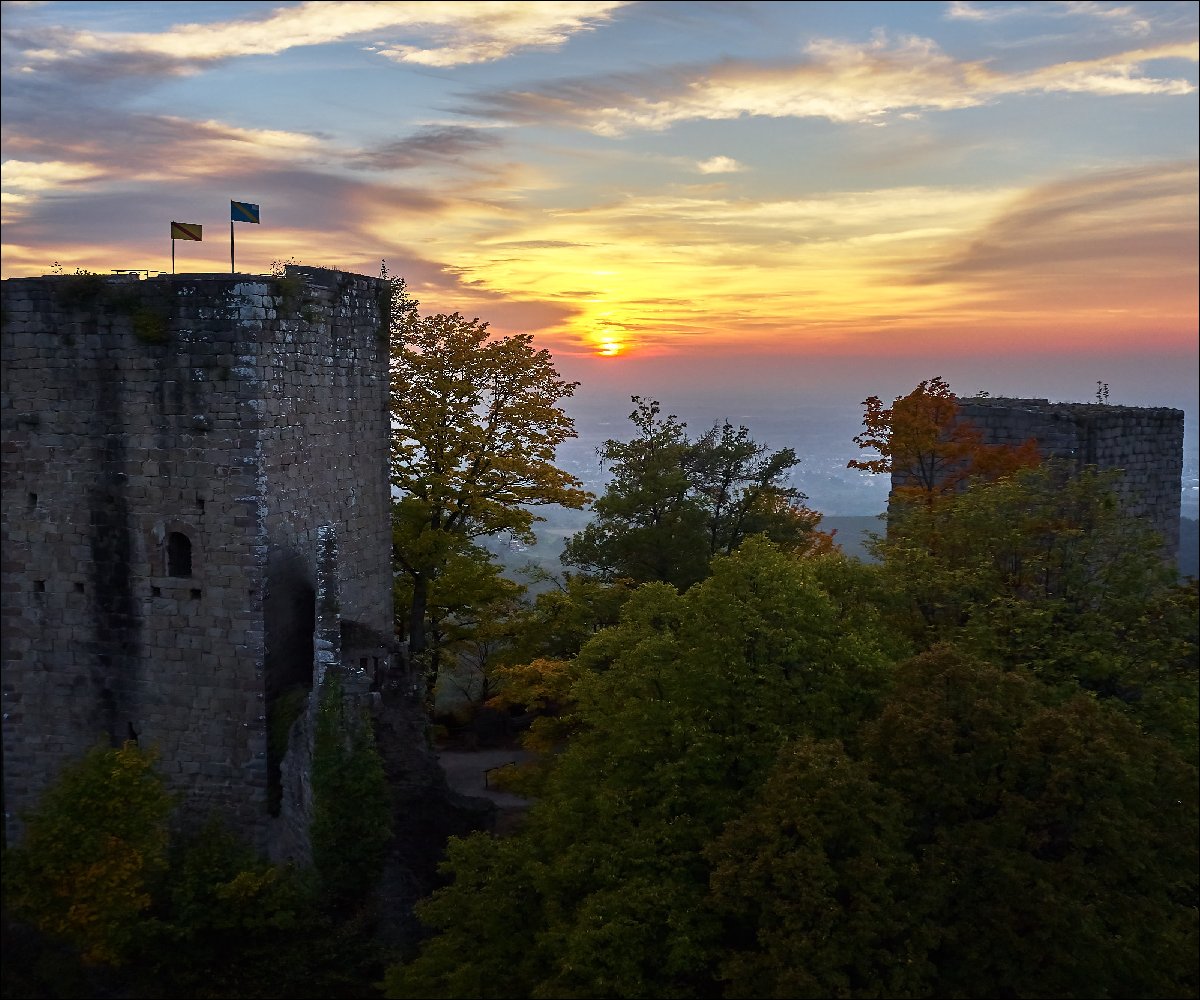 Sonnenuntergang Burg Windeck