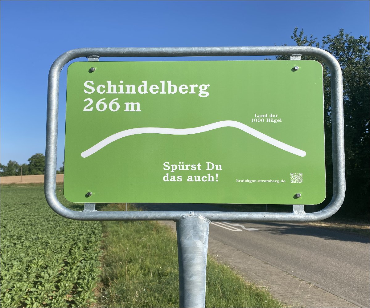 Passbeschilderung am Schindelberg in Östringen