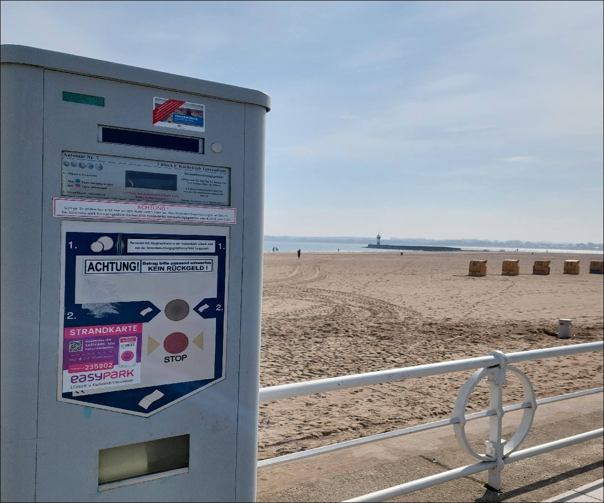 Automat Strandbenutzungsgebühr