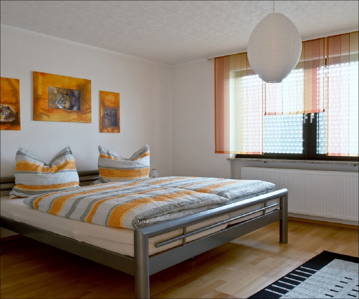 Schlafzimmer der Ferienwohnung Waldblick in St. Ingbert